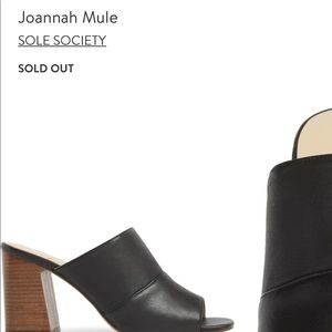 Johannah Mule- Sole Society black heels